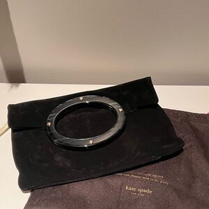 Kate Spade Black Wristlet with Circular Handle